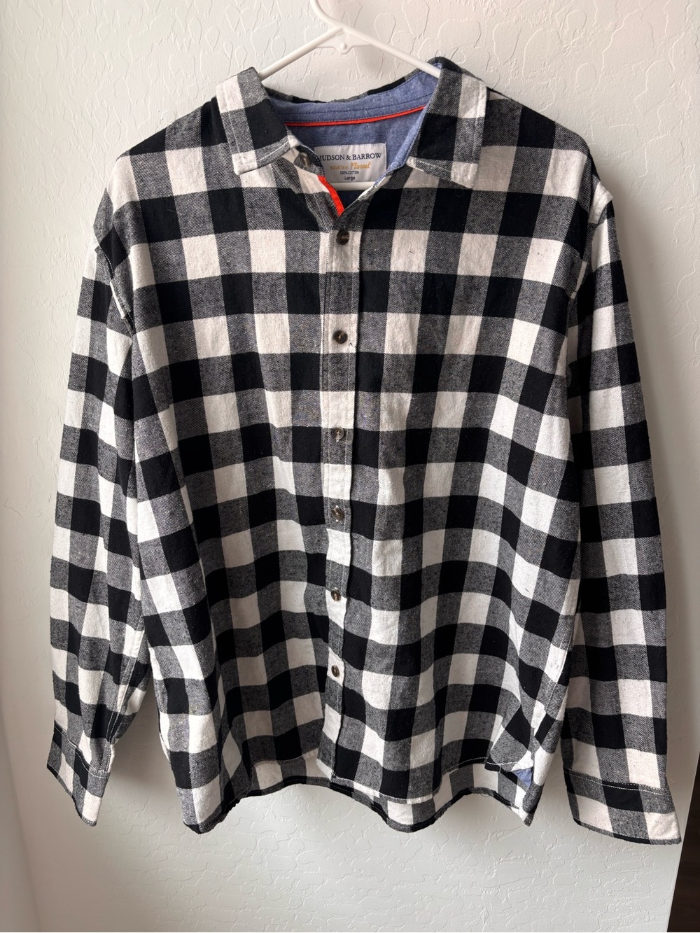 Black and White Buffalo Plaid Button-Up Shirt